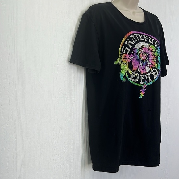 Grateful Dead - Grateful Dead Tye Dye Dancing Bears Black T Shirt Size Large - Picture 4 of 9
